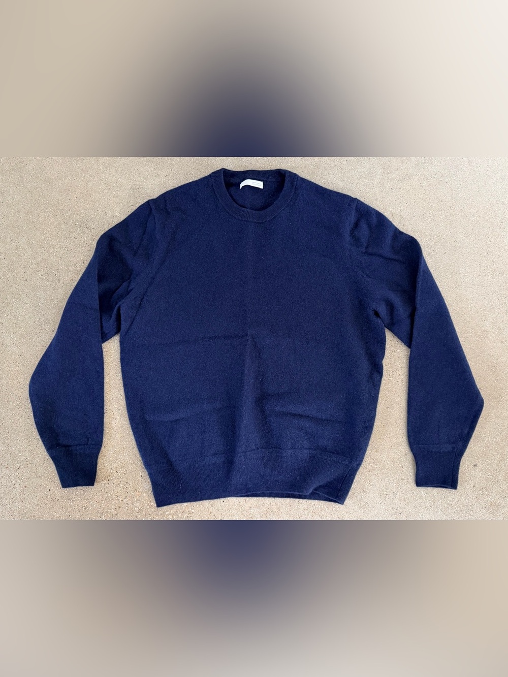 Zara Men's Dark Navy Crewneck Sweater